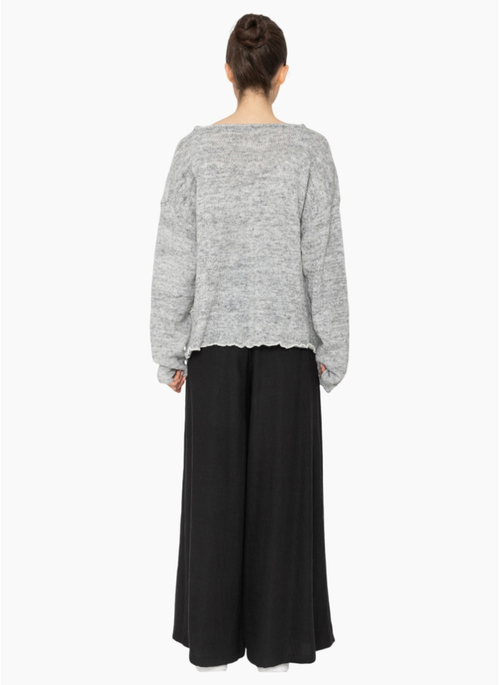 Blacklist KN034 Flor Top - Grey Marl