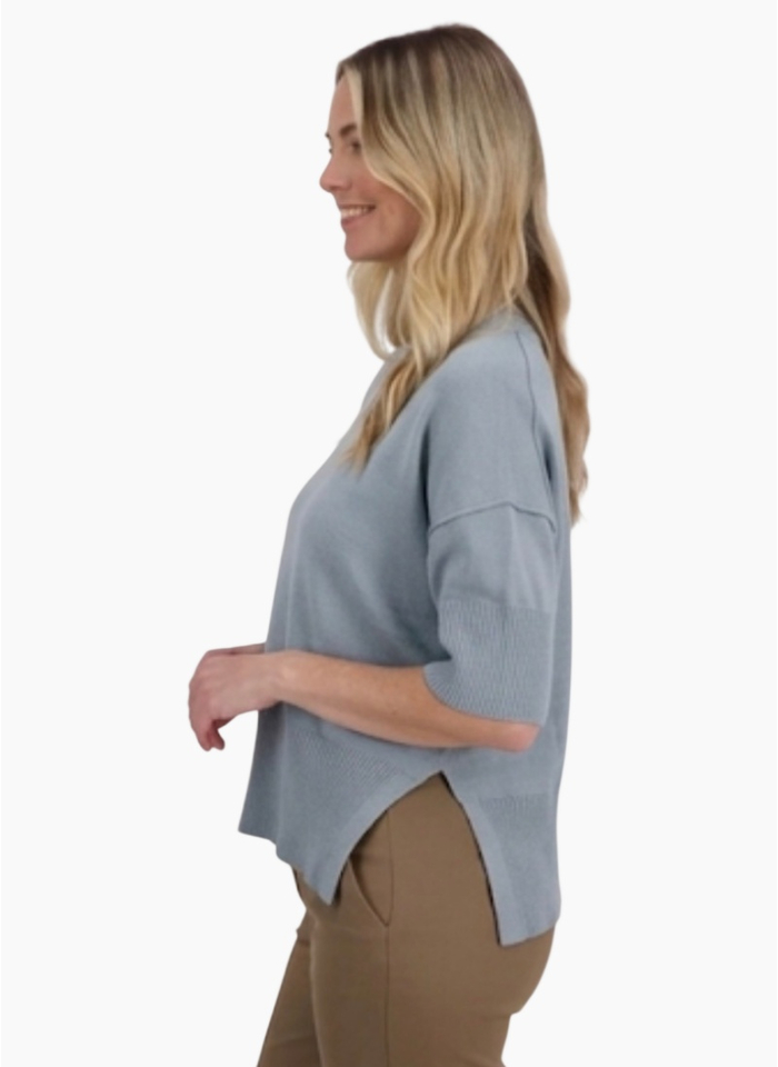 Briarwood Vinnie Knit Top Silver
