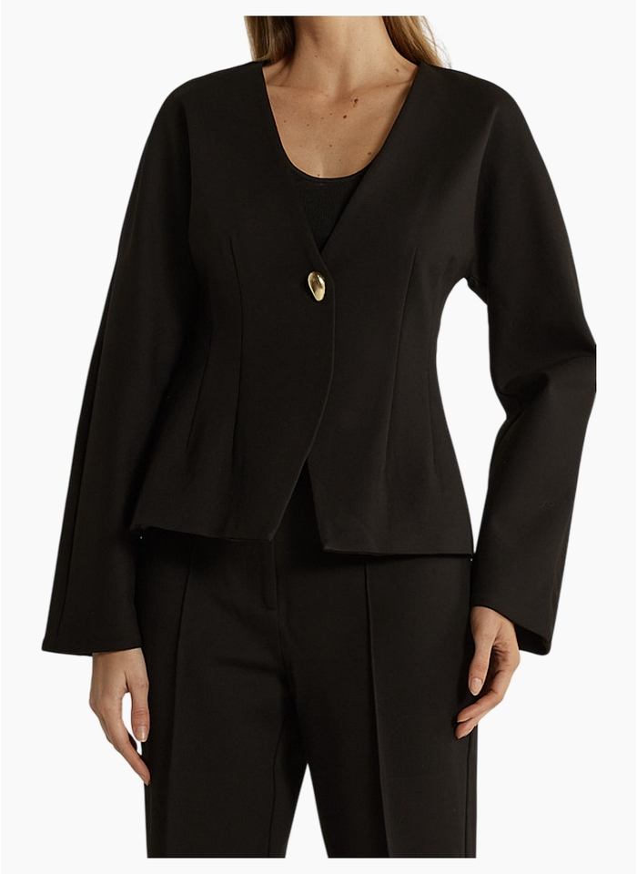 Fate + Becker PIA PONTE JACKET-BLACK