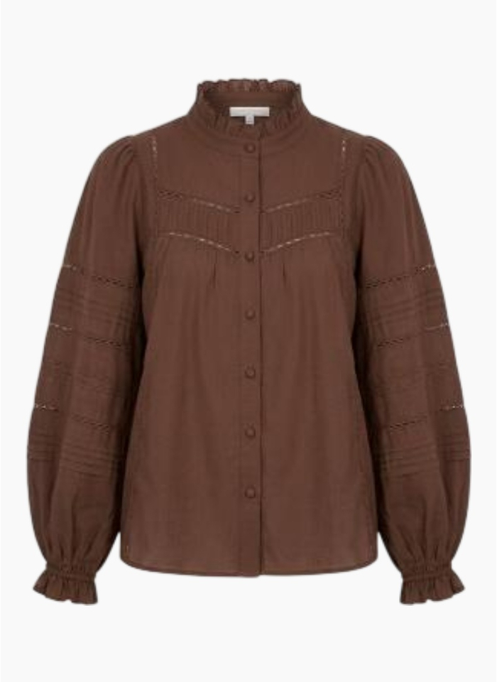 HARLEM HADLEY BLOUSE-CHOCOLATE