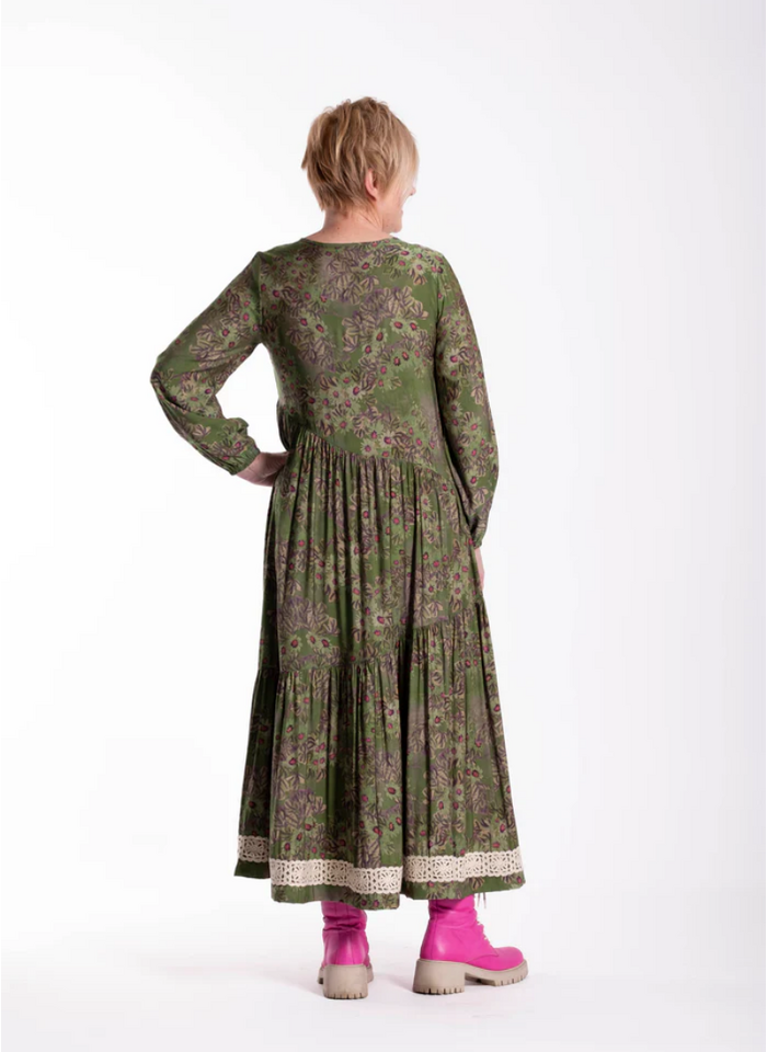 Jellicoe Angled Dress 26-132 - Daisy Chain  Green