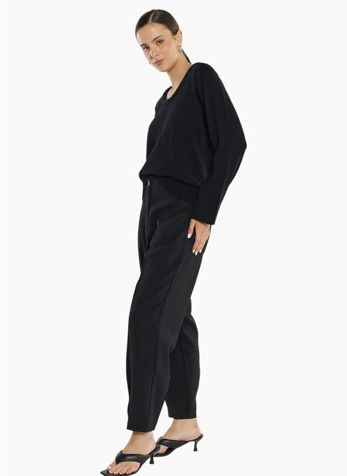 SASS LO TAPERED CARGO-BLACK