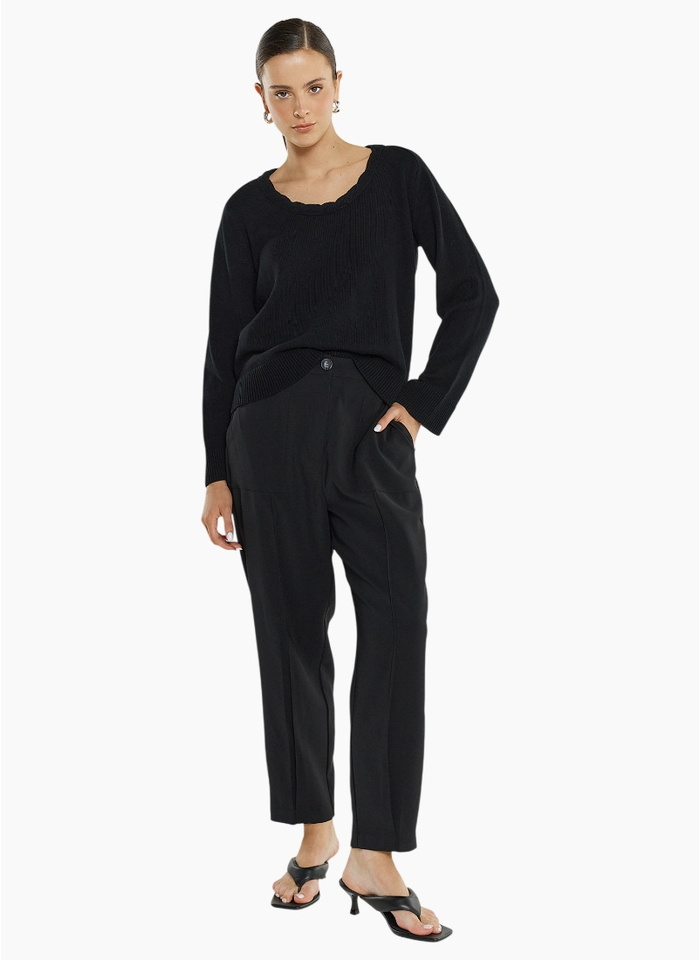SASS LO TAPERED CARGO-BLACK