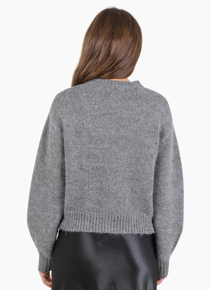 Among The Brave Mirage Grey Marle Crewneck Cardigan