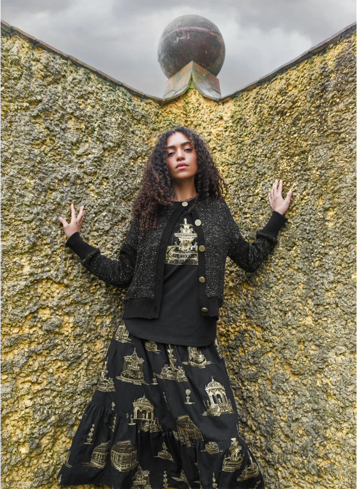 COOP Fountain Of Sparkle T-Shirt - Black/Gold