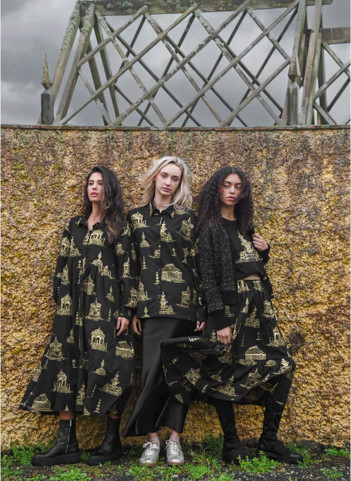 COOP LOOM WITH A VIEW Dress - Black/Gold