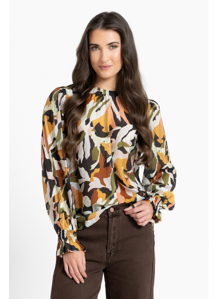 Leila + Luca  New York Top - Olive Mystique