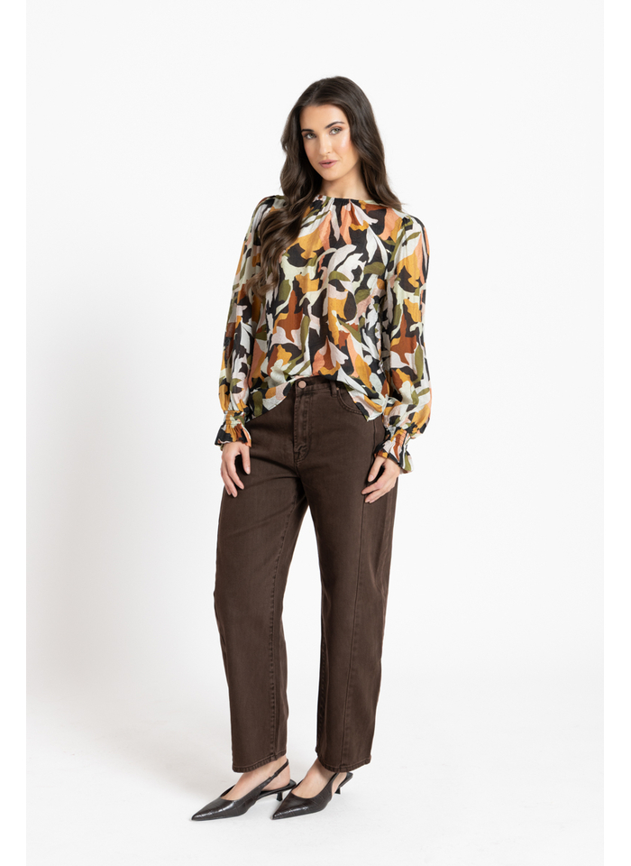 Leila + Luca  New York Top - Olive Mystique