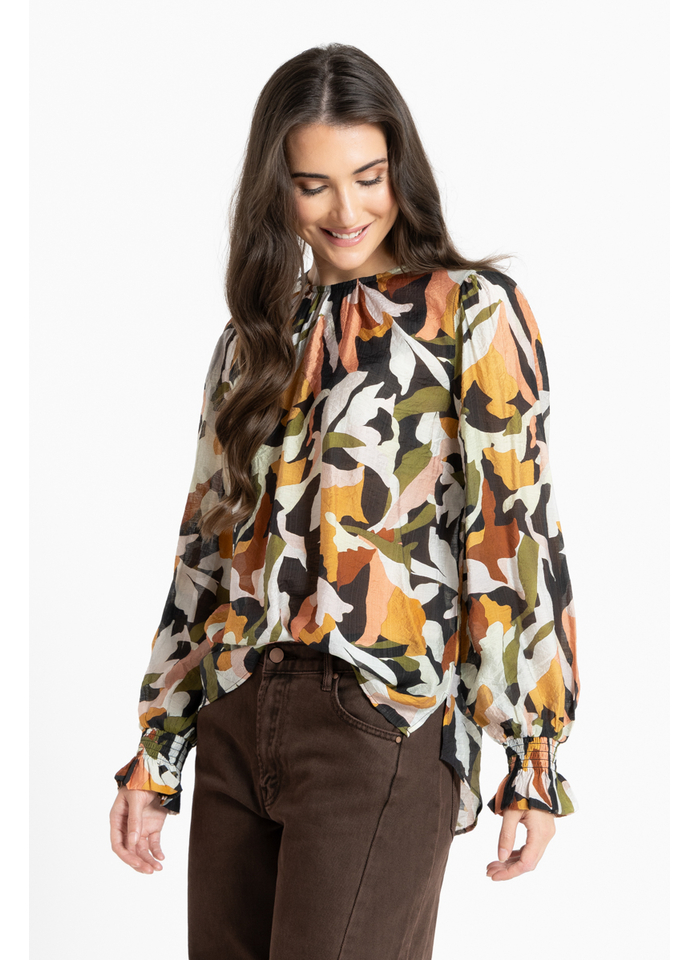 Leila + Luca  New York Top - Olive Mystique