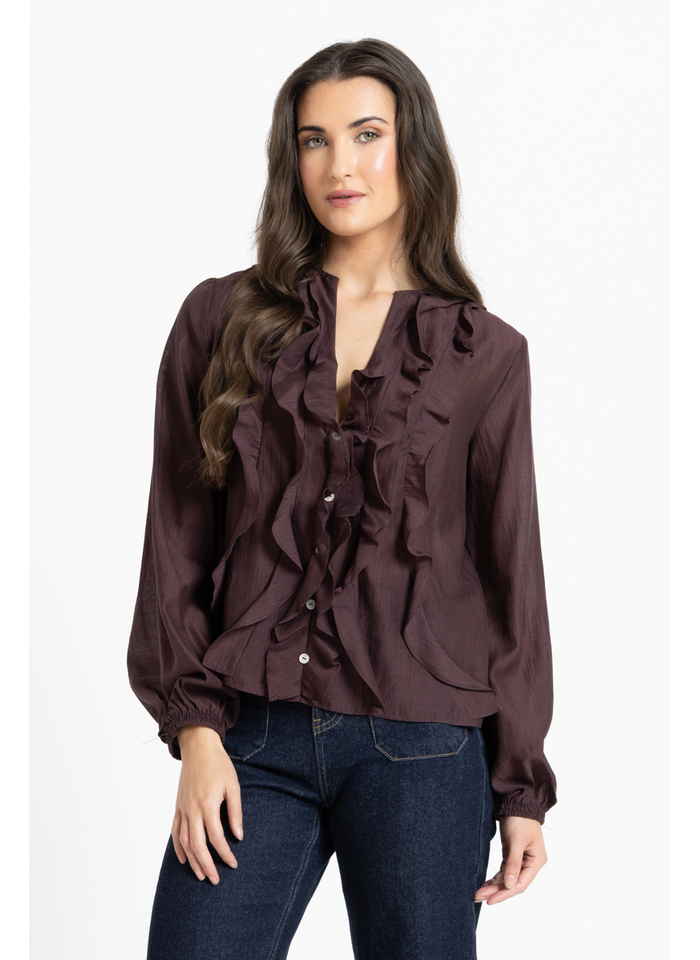 Seeking Lola Once Upon Blouse - Brunette