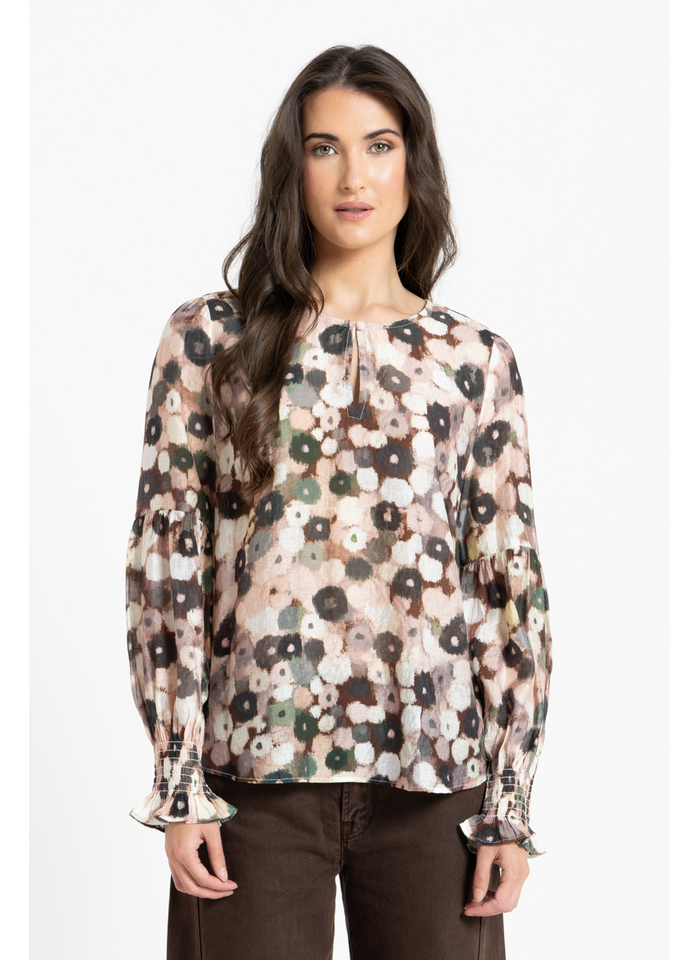 Seeking Lola Vienna Blouse - Blush Poppy