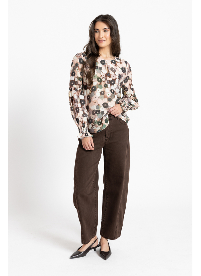 Seeking Lola Vienna Blouse - Blush Poppy