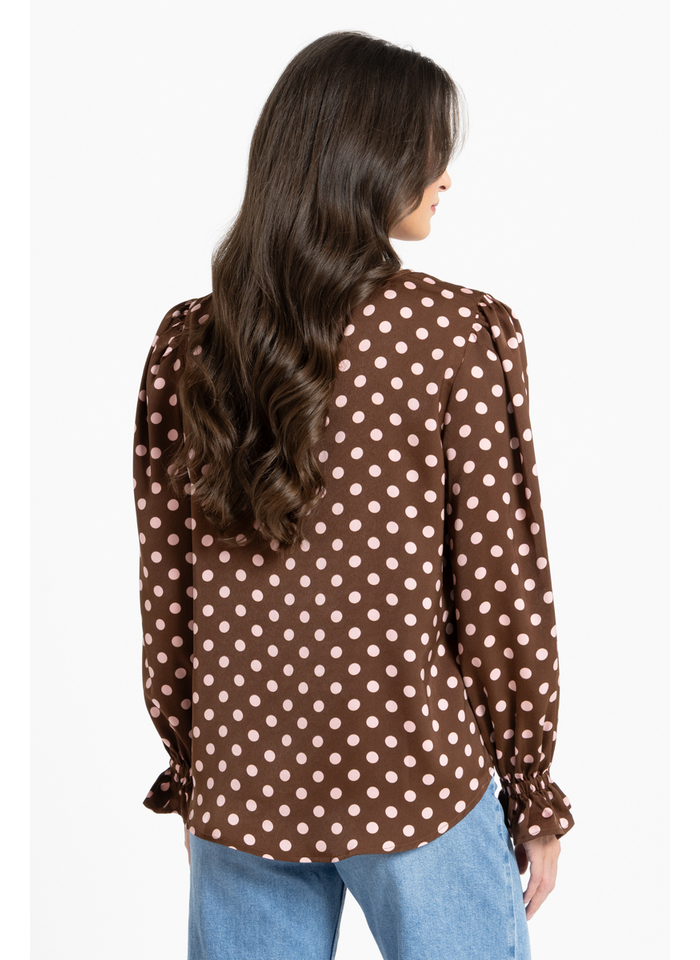 Seeking Lola Harper Top - Pink Polka