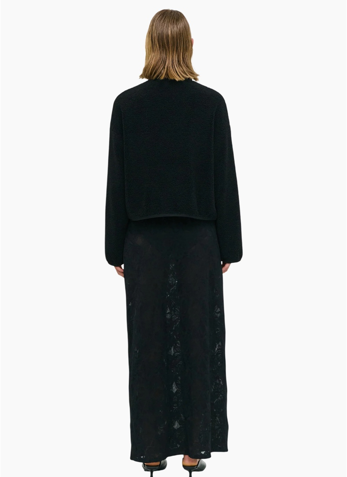 Staple the Label  Katya Crop Sherpa Jacket - Black