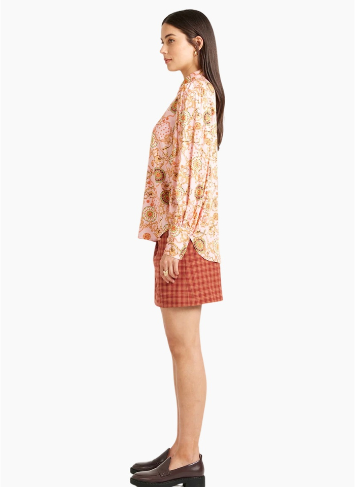 Tuesday Label Casino Top Pink Medallion