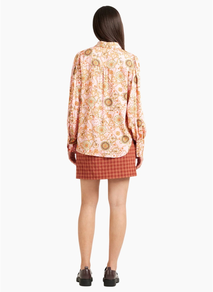 Tuesday Label Casino Top Pink Medallion