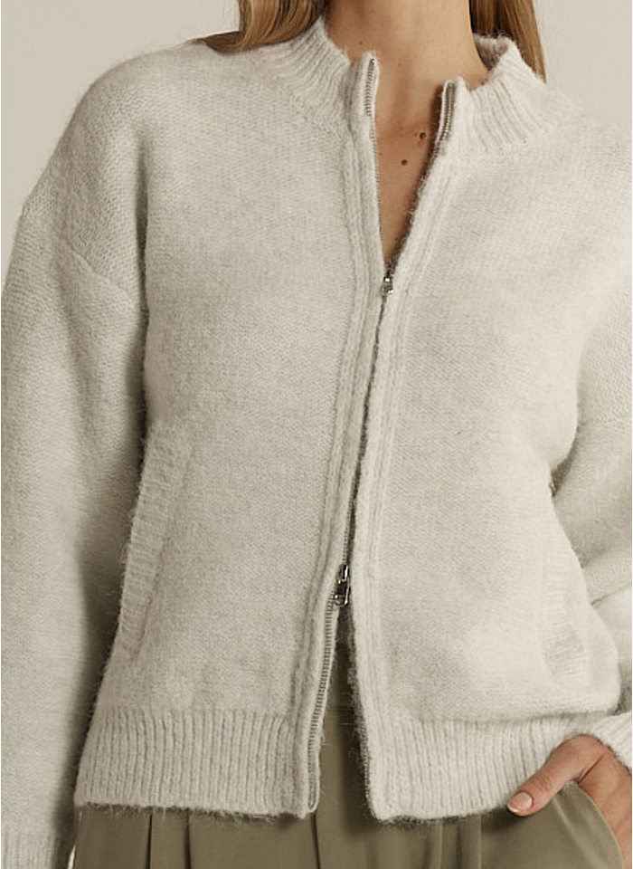 Fate + Becker LUMI ZIP UP-SNOW MARL