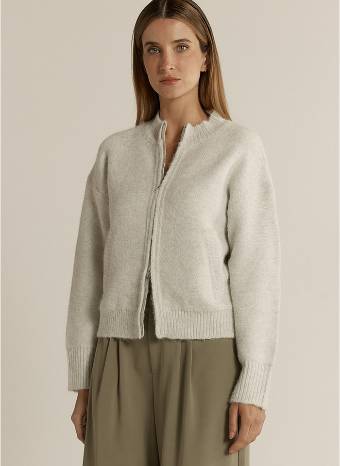 Fate + Becker LUMI ZIP UP-SNOW MARL
