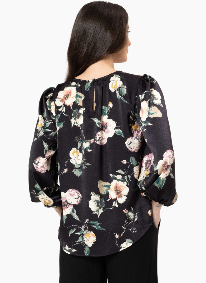 Leila + Luca LORENZA BLOUSE-INK BLOOM