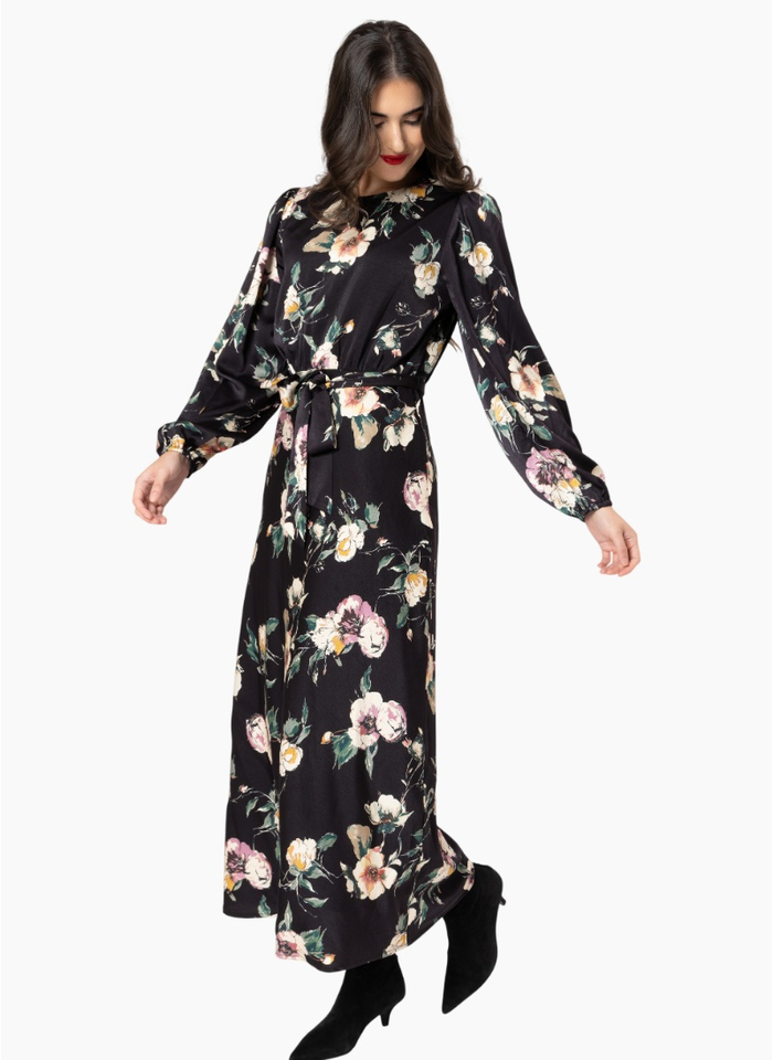 Leila + Luca MONACO DRESS-INK BLOOM
