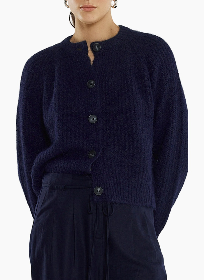 SASS POSIE FLUFFY CARDI-NAVY