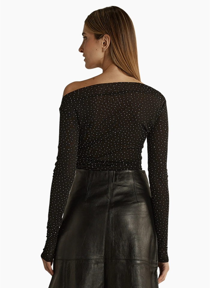 FATE + BECKER  Sora Studded Top Black