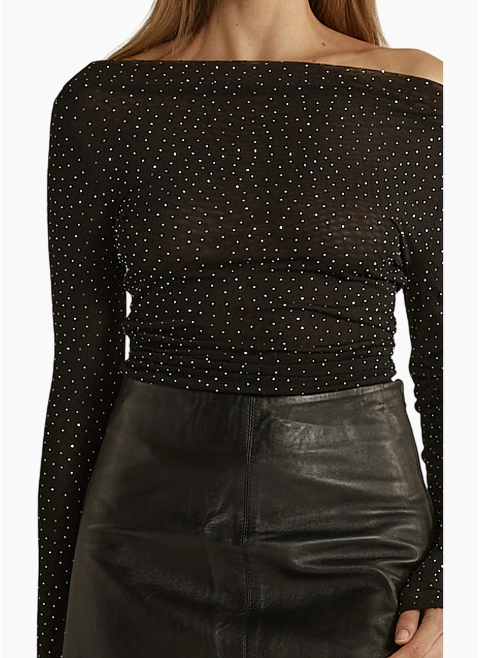 FATE + BECKER  Sora Studded Top Black