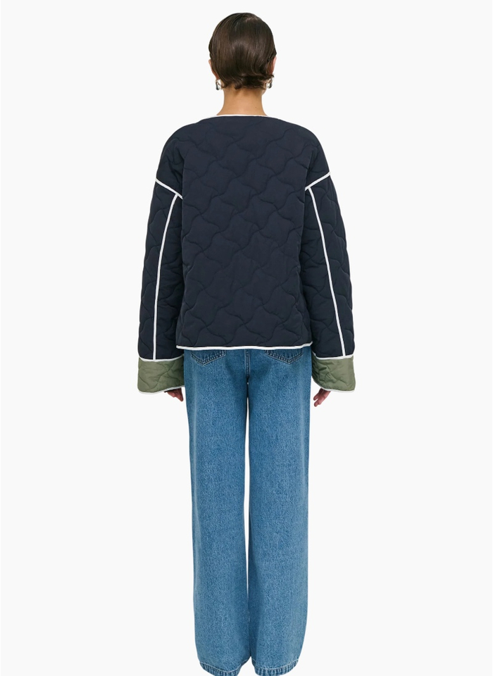 Staple the Label Hollis Puffer Jacket - Black/Olive