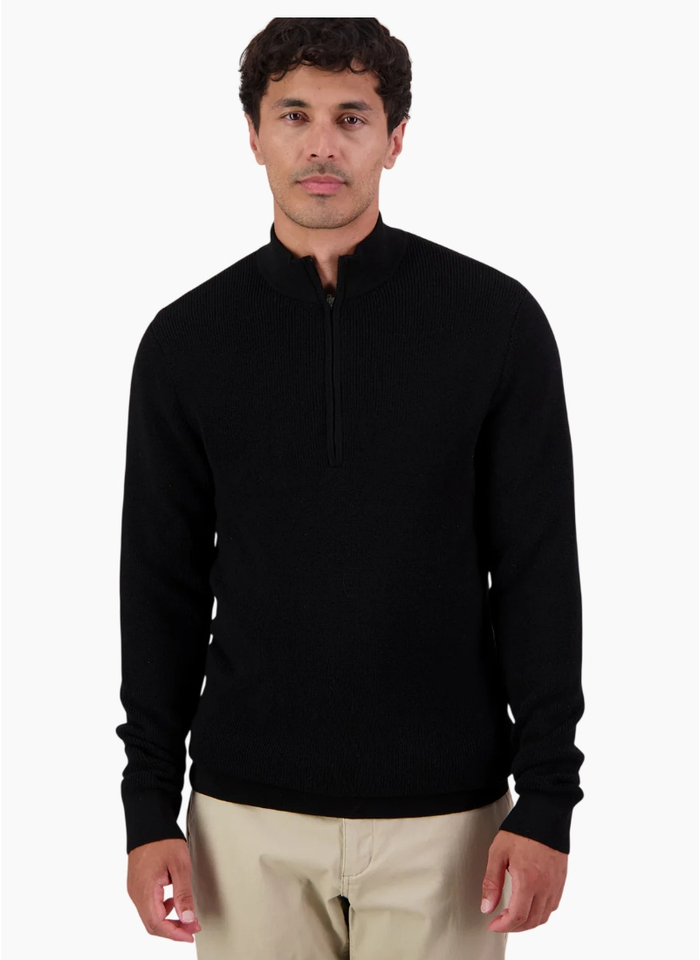 Swanndri Men's Otahu River V2 Quarter Zip - Black
