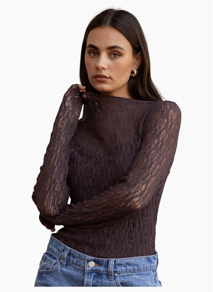 Among The Brave Giving Chocolate Lace Long Sleeve