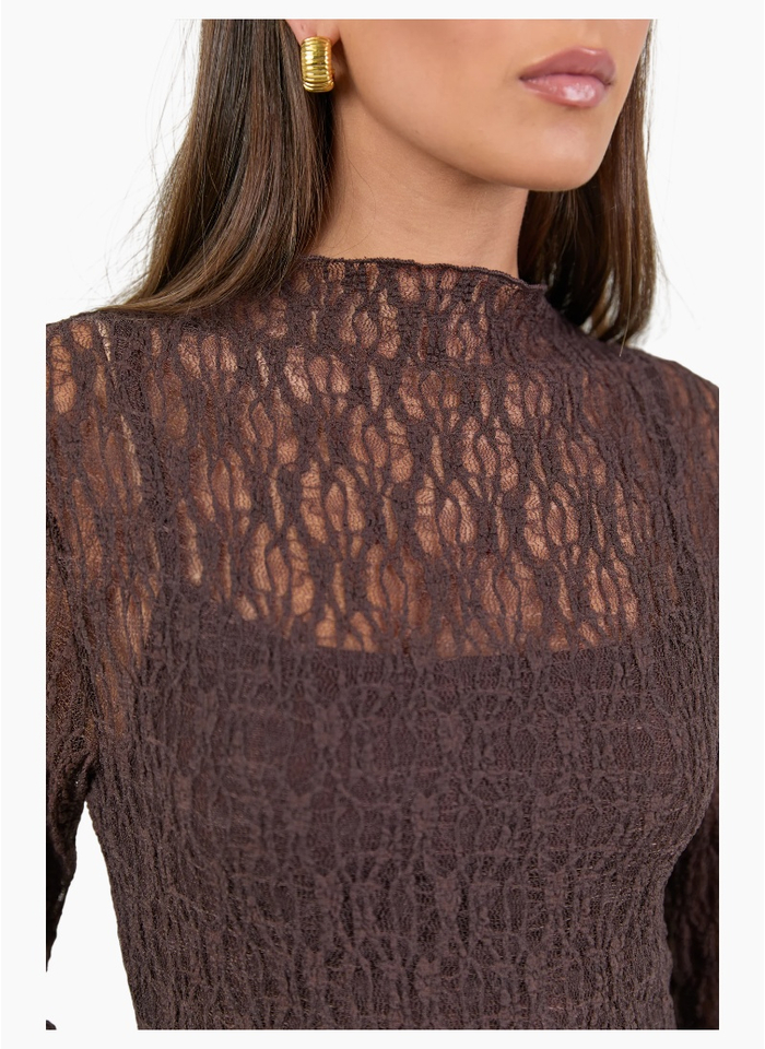 Among The Brave Giving Chocolate Lace Long Sleeve