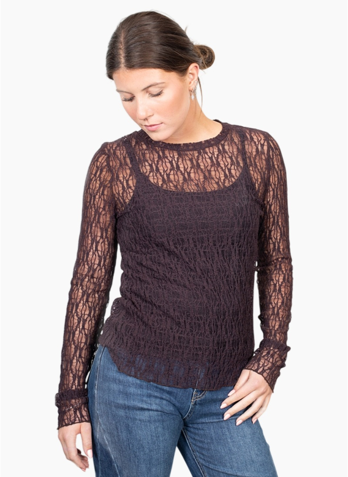 Antler Splice Layer Top - Raisin
