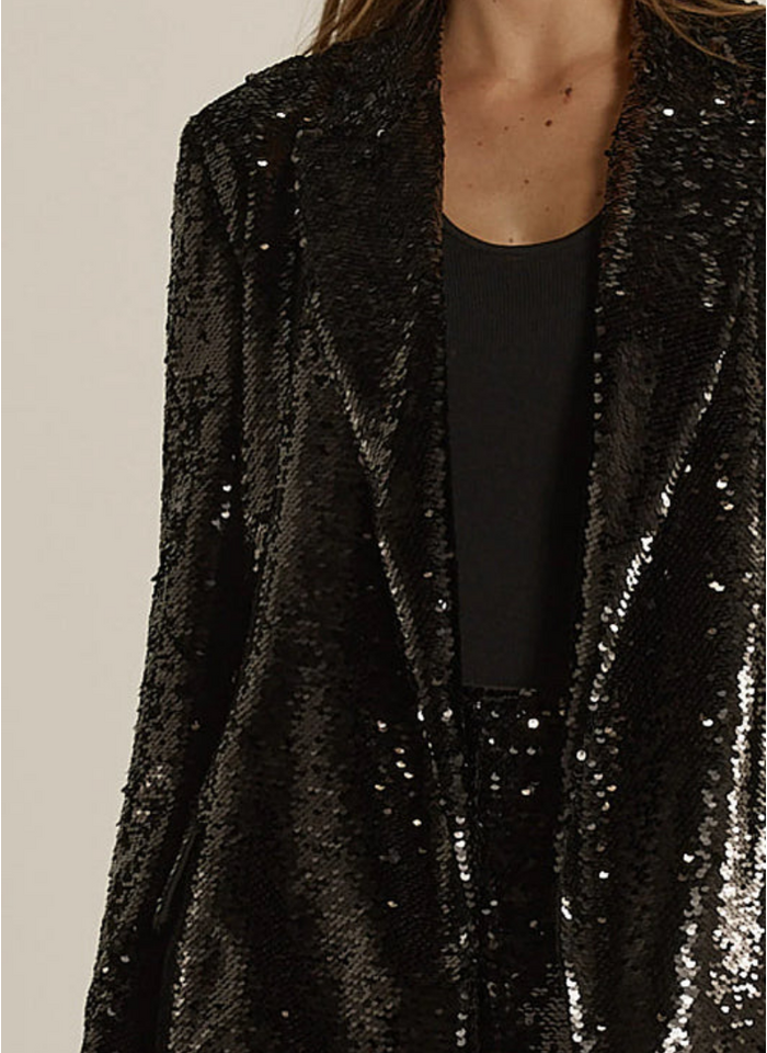 FATE + BECKER  RAYNE Blazer - Black Sequin