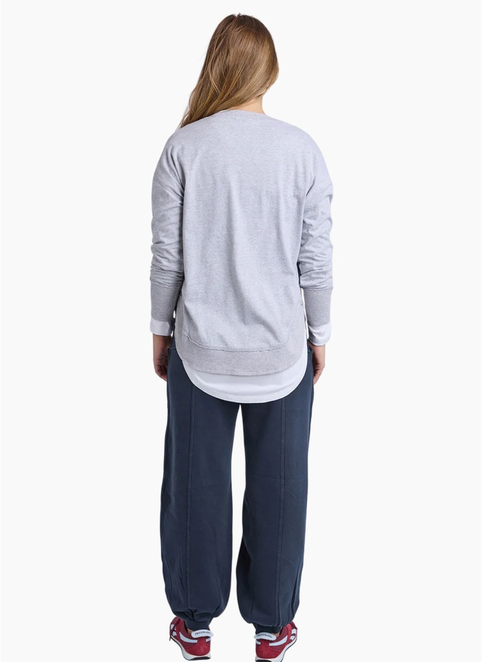 Foxwood Farrah Long Sleeve Top Grey Marle