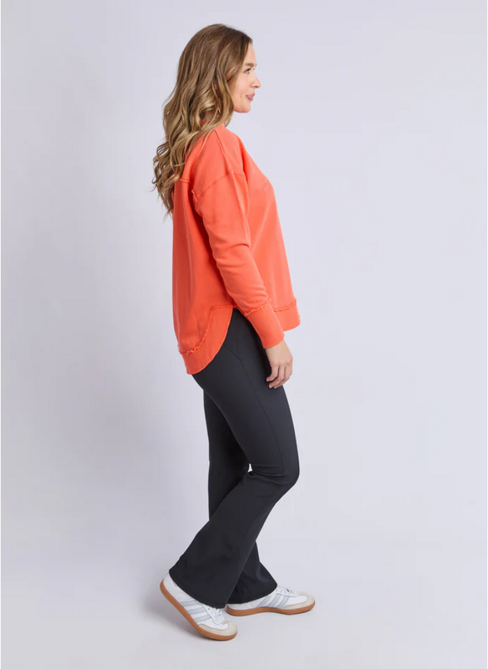 Foxwood Simplified Crew Sweatshirt - Orange