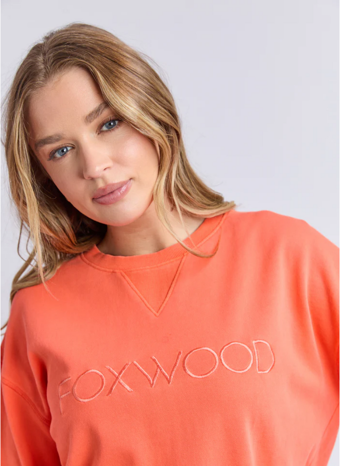 Foxwood Simplified Crew Sweatshirt - Orange