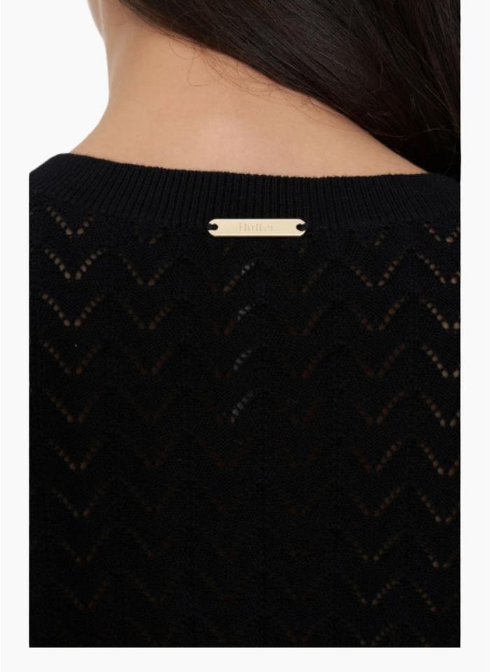 HUFFER CRUISE L/S KNIT TOP BLACK