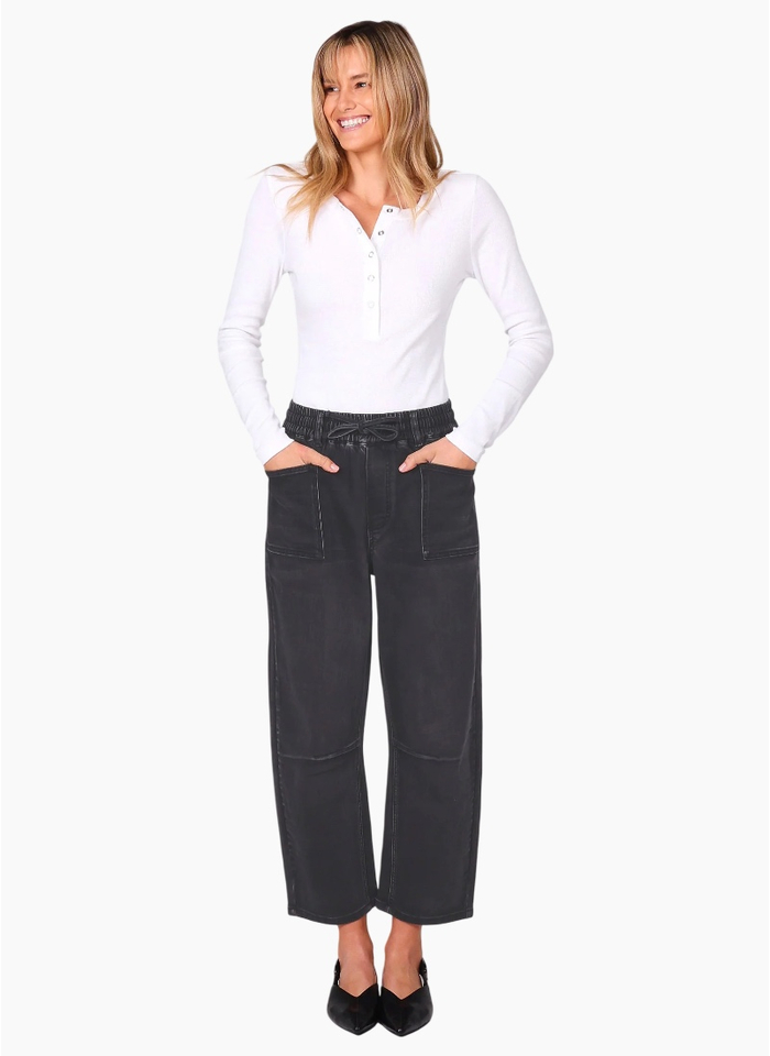 Monaco Leo Barrel Jeans - Black