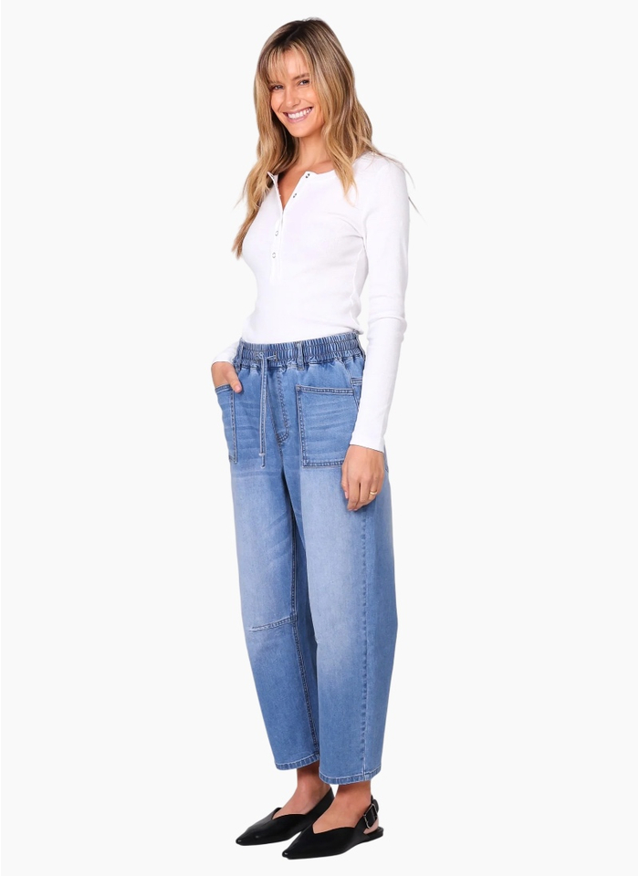 Monaco Leo Barrel Jeans - Blue