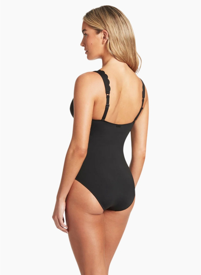 Sea Level Scallop Longline Tri One Piece
