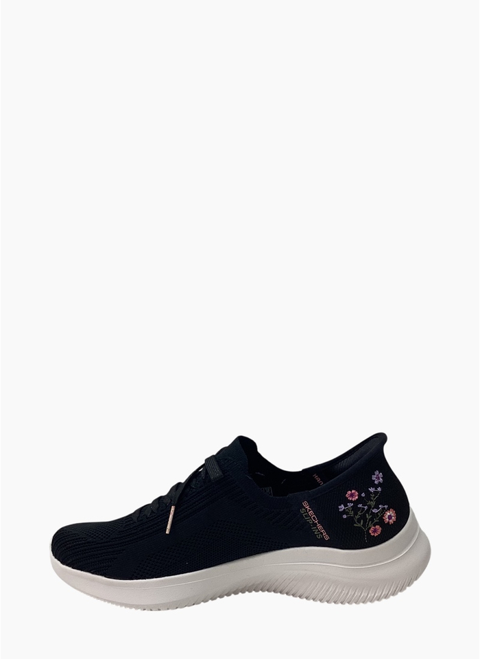 Skechers 150806 Ultra Flex 4.0 Sweet Petals Sneaker Black
