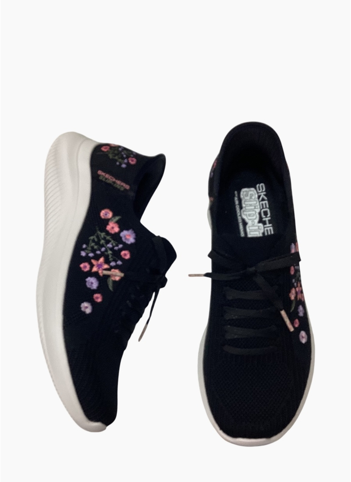 Skechers 150806 Ultra Flex 4.0 Sweet Petals Sneaker Black