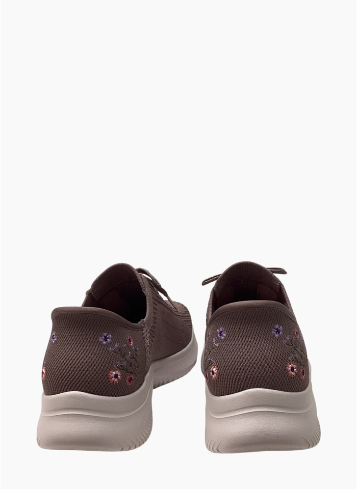 Skechers 150806 Ultra Flex 4.0 Sweet Petals Sneaker Mocha