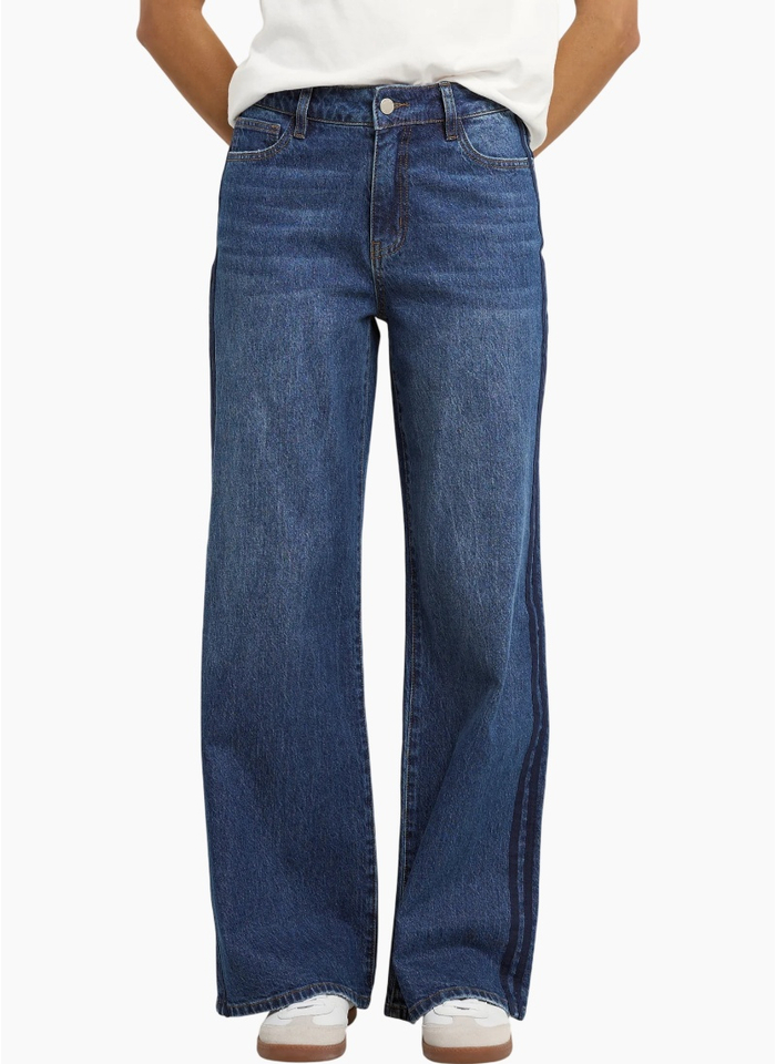 Stories Be Told Manhattan Side Stripe Wide Leg Jean