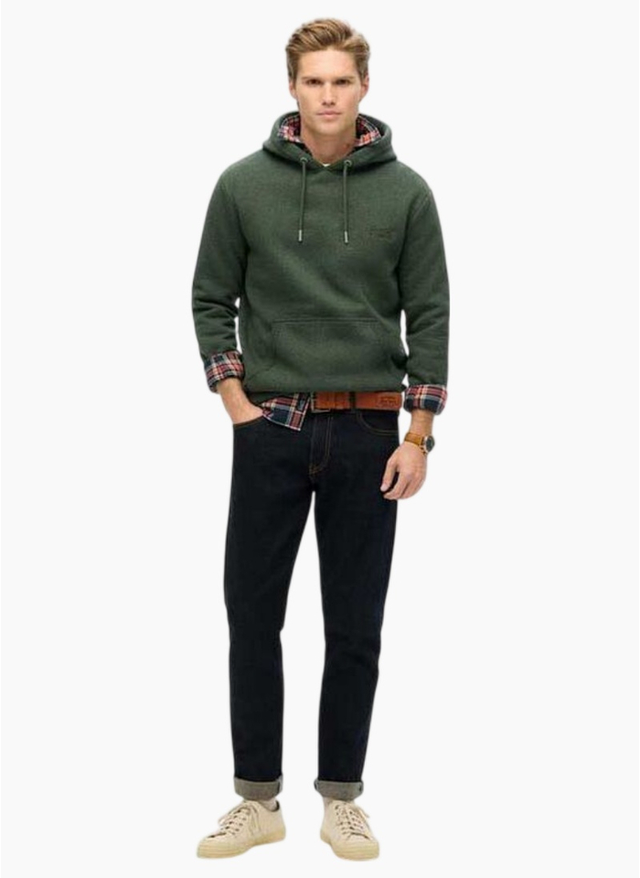 Superdry Essential Logo Hoodie Hb Deep Forest Green Marle