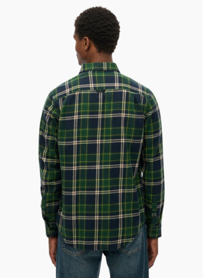 Superdry L/S Cotton Lumberjack Shirt Peyton Check Navy