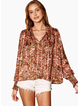 Floral Jacquard Blouse