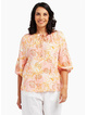 Blackstone Clothing Rose Gathered Top-Apricot Crush