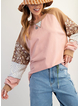 Patchwork Sleeve Pullover