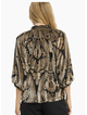 Michelle Velvet Print Top - Black